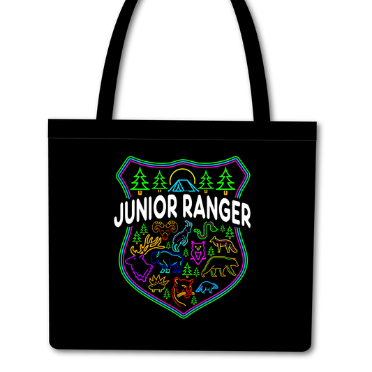 Jr. Ranger Tote Bag 3 - Neon Shield design